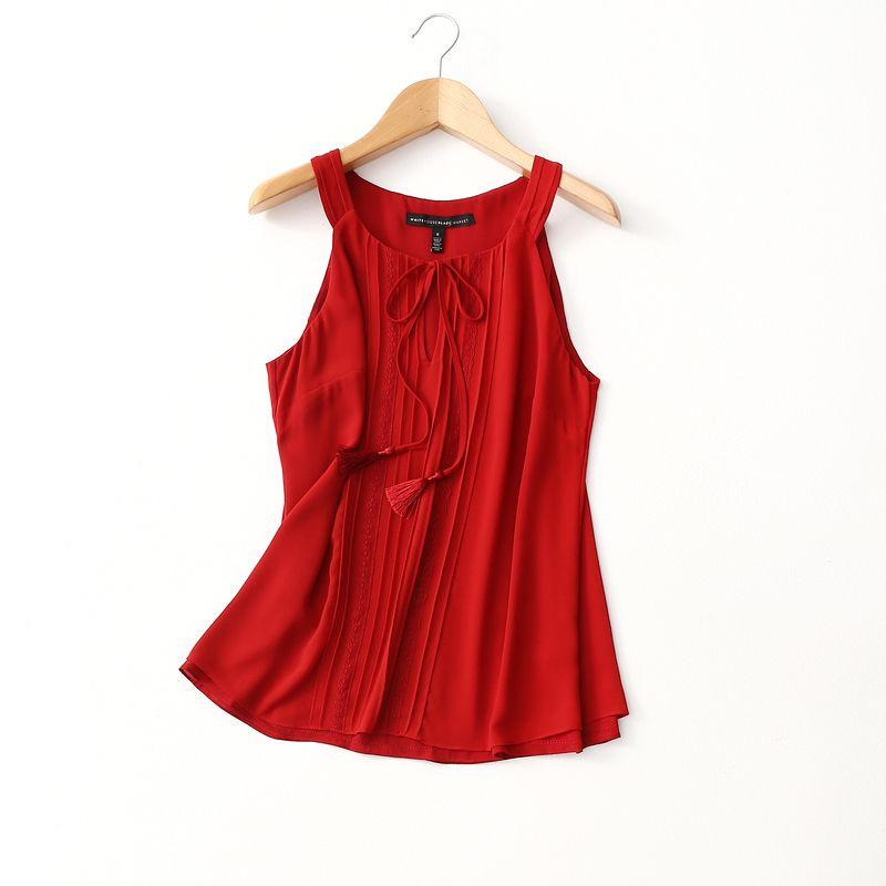 Self-Retention ~ Export Export Lace Crocheted Sleeveless Chiffon Shirt V Neck Tassel Shoelace Crumpled Chiffon Vest Summer Zhenghong Euro-M
Self-Retention ~ Export Export Lace Crocheted Sleeveless Chiffon Shirt V Neck Tassel Shoelace Crumpled Chiffon Vest Summer Zhenghong Euro-M