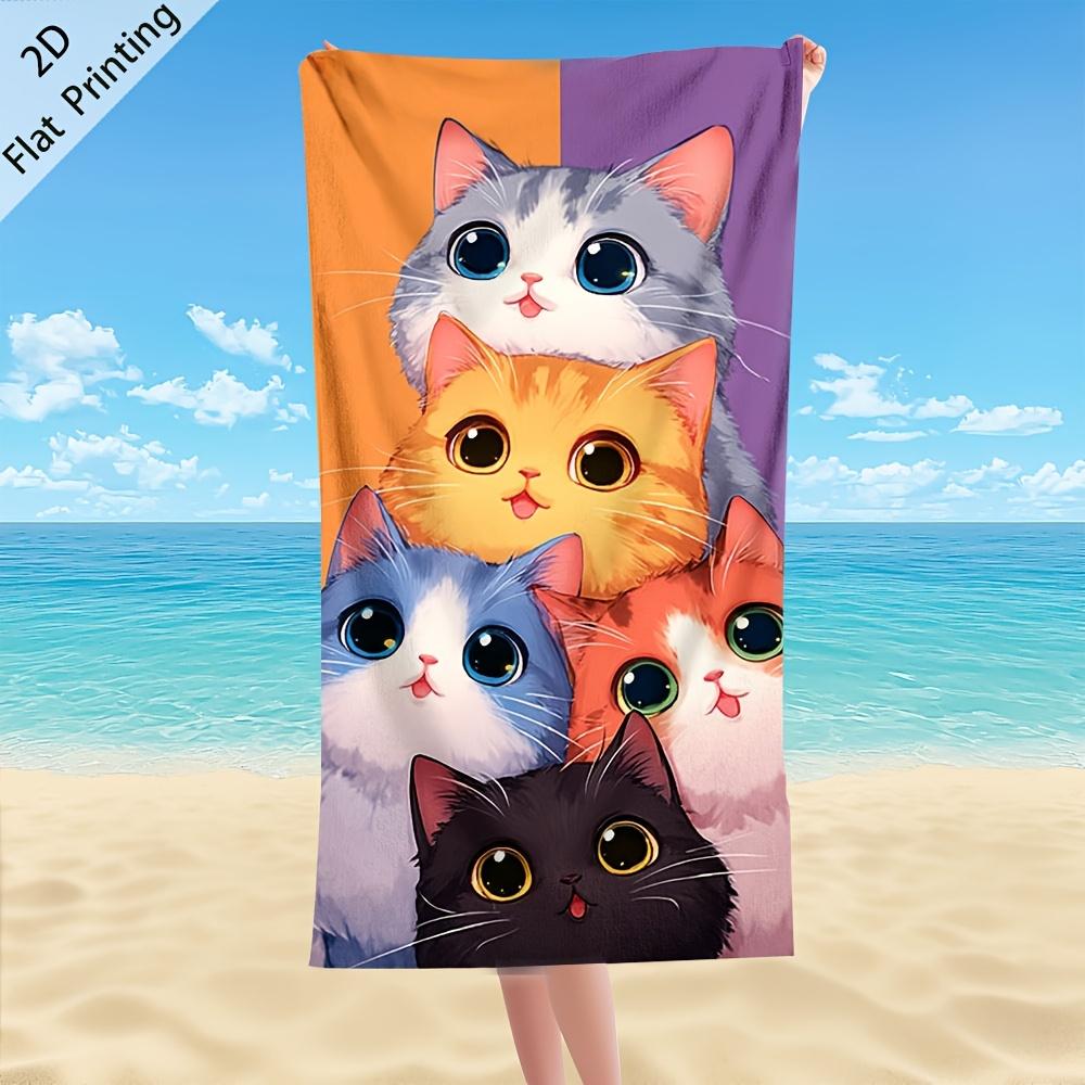 Cute Stacked Cats Beach Towel, Colorful Cartoon Kittens Print Oversized Bath Towel Soft Quick Dry Cat Lover Summer Beach Blanket W30*H60(CM)
Cute Stacked Cats Beach Towel, Colorful Cartoon Kittens Print Oversized Bath Towel Soft Quick Dry Cat Lover Summer Beach Blanket W30*H60(CM)