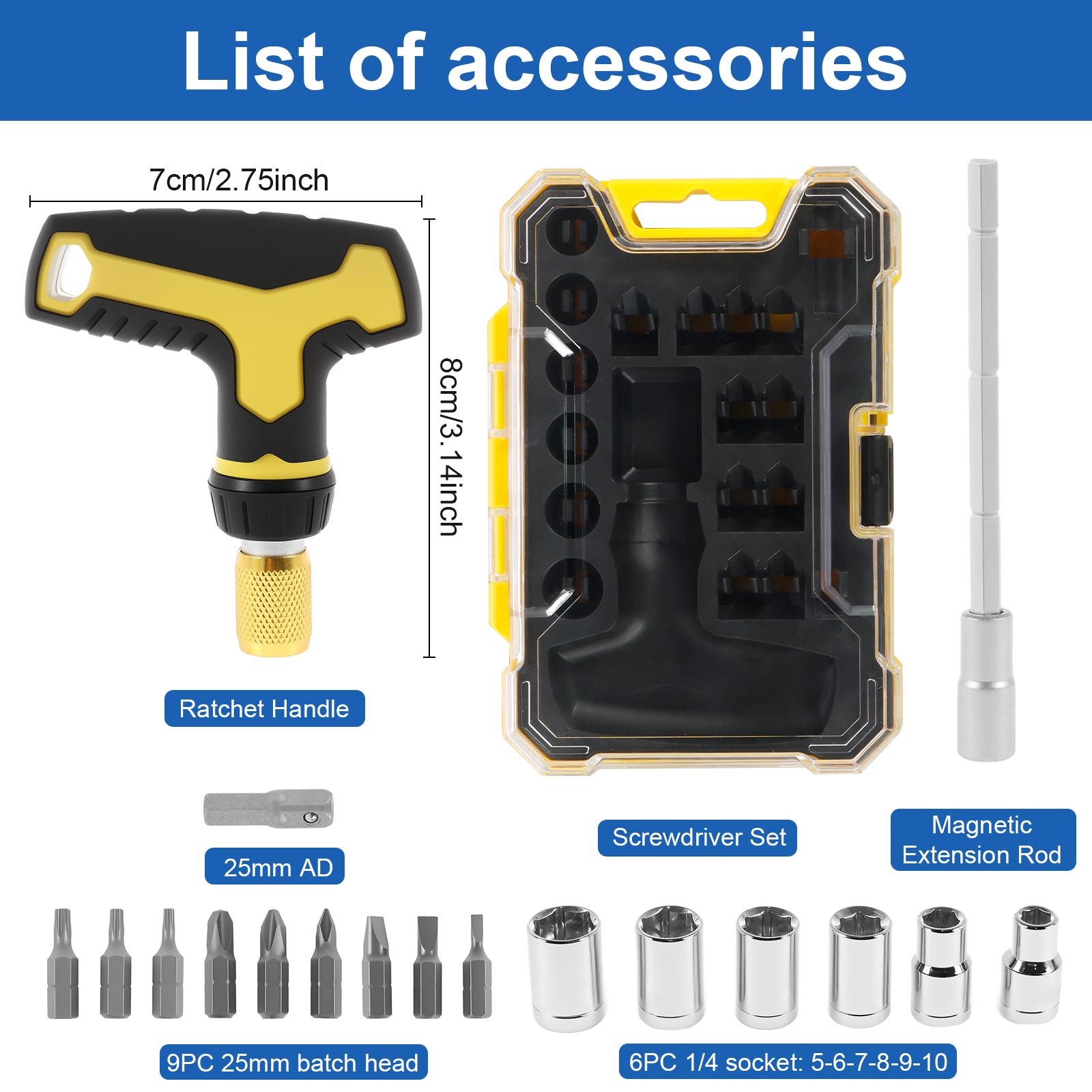 Multi Screwdriver Bit Multifunction Ratcheting Screwdriver Socket Set Professional Repair Tool Kit For Phone Computer DIY Tool
Multi Screwdriver Bit Multifunction Ratcheting Screwdriver Socket Set Professional Repair Tool Kit For Phone Computer DIY Tool