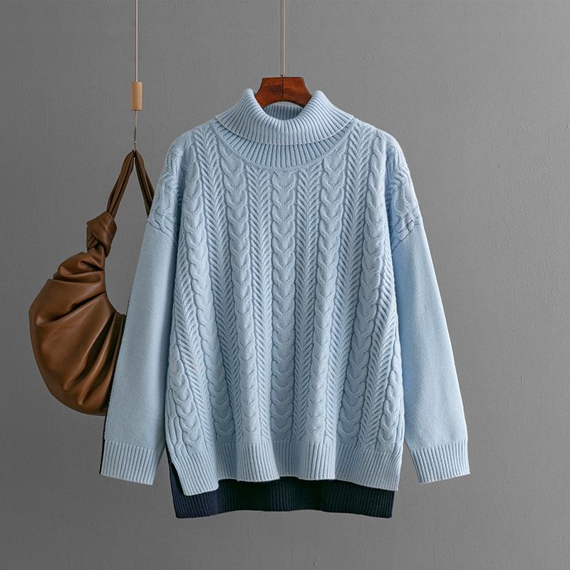 Женский свитер осень-зима с высоким воротом и длинными рукавами One Size синий
Женский свитер осень-зима с высоким воротом и длинными рукавами One Size синий