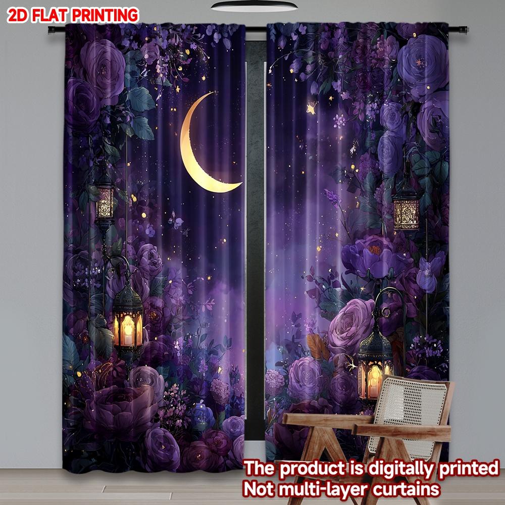 Flat Printing Happy Valentine Day Party Curtain Purple Rose Moon Digital Printed Polyester Drapes Birthday Curtains Set Of 2 Made W100*H70(CM)-Hooks&2PCS
Flat Printing Happy Valentine Day Party Curtain Purple Rose Moon Digital Printed Polyester Drapes Birthday Curtains Set Of 2 Made W100*H70(CM)-Hooks&2PCS