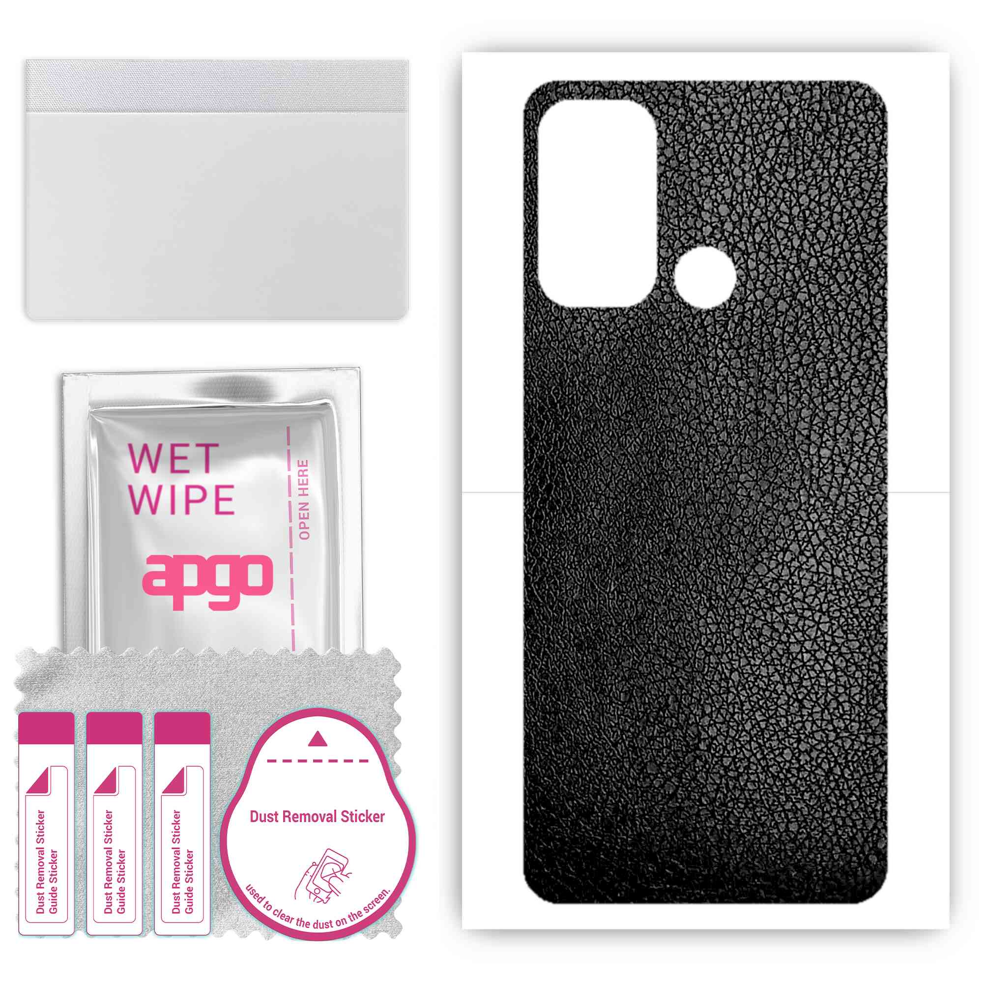 apgo Protective Skin Sticker for the back compatible with Motorola Moto G60, Wrap Film, Foil, Vinyl - Pattern Black Leather
apgo Protective Skin Sticker for the back compatible with Motorola Moto G60, Wrap Film, Foil, Vinyl - Pattern Black Leather