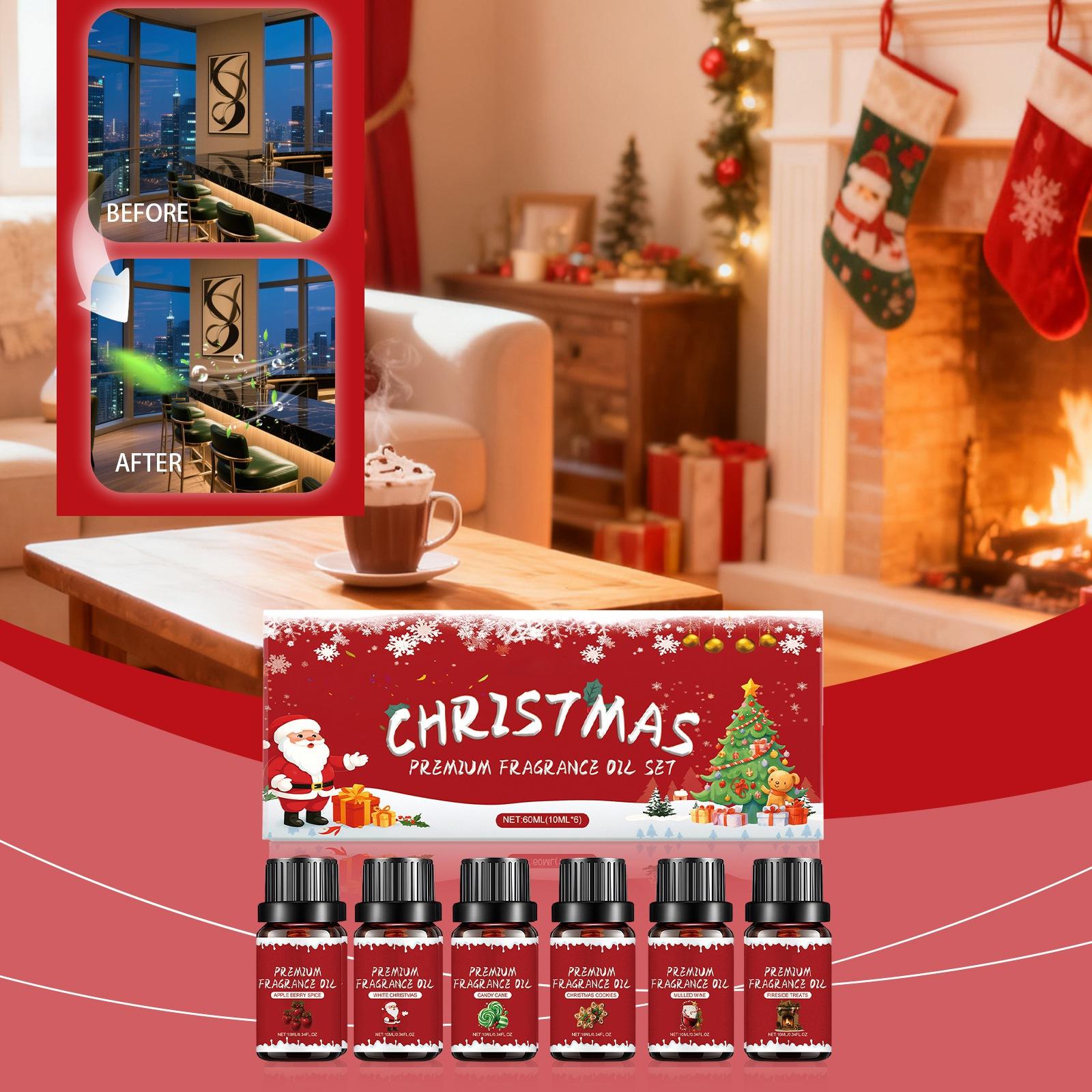 Christmas Premium Aroma Oil Set Of 6 Scents For Home Holiday And Gift Natural Aroma Diffuser 60ML One Size червоний
Christmas Premium Aroma Oil Set Of 6 Scents For Home Holiday And Gift Natural Aroma Diffuser 60ML One Size червоний