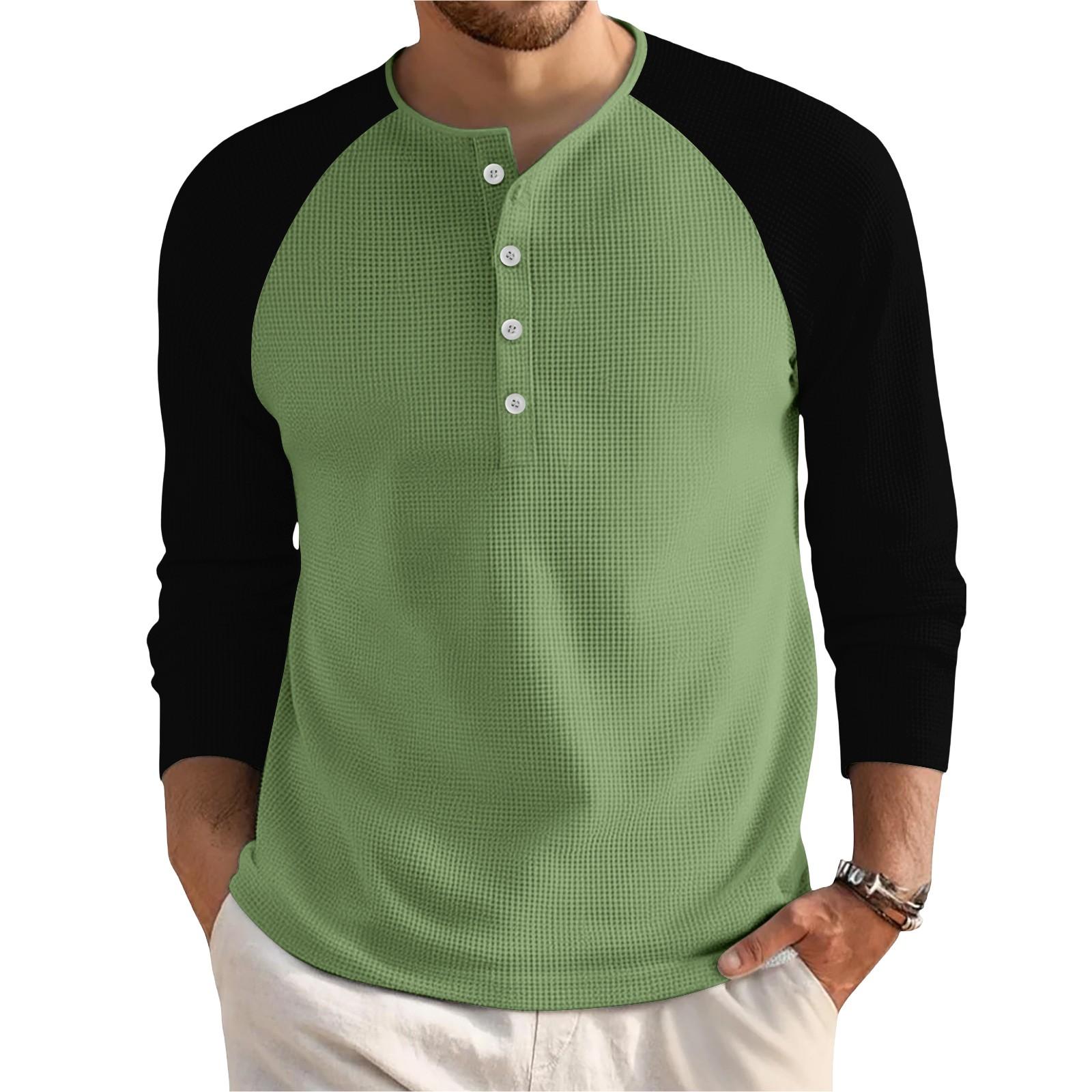 Мужской свободный повседневный топ с длинным рукавом и воротником на пуговицах XL светло-зеленый
Мужской свободный повседневный топ с длинным рукавом и воротником на пуговицах XL светло-зеленый