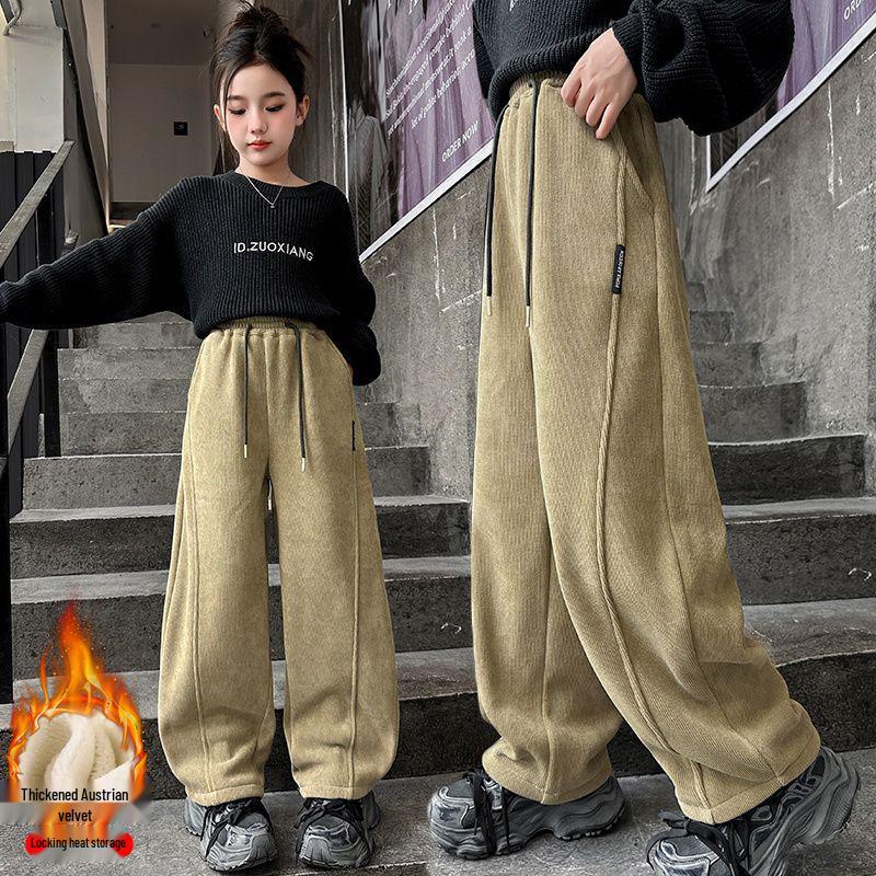 2025 New Style Girls Plush Corduroy Fleece Pants - Big Kids Autumn/Winter Thickened Banana Pants 160cm
2025 New Style Girls Plush Corduroy Fleece Pants - Big Kids Autumn/Winter Thickened Banana Pants 160cm