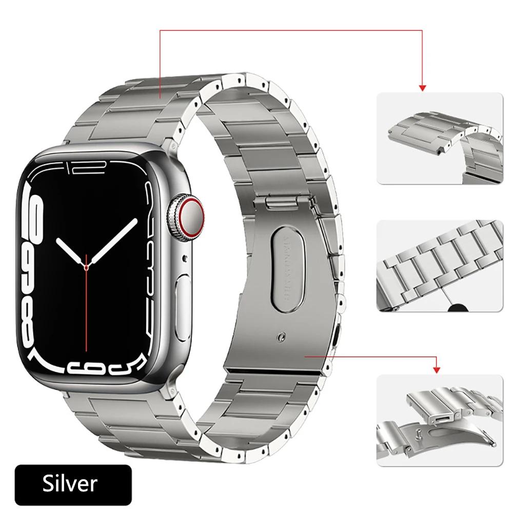 Titanium Metal Strap for Apple Watch Ultra 49mm 10 9 8 7 45mm 41mm 42mm 46mm Lightweight bracelet Band iWatch 6 5 4 SE Correa 42mm-44mm-45mm-46mm серебряный
Titanium Metal Strap for Apple Watch Ultra 49mm 10 9 8 7 45mm 41mm 42mm 46mm Lightweight bracelet Band iWatch 6 5 4 SE Correa 42mm-44mm-45mm-46mm серебряный