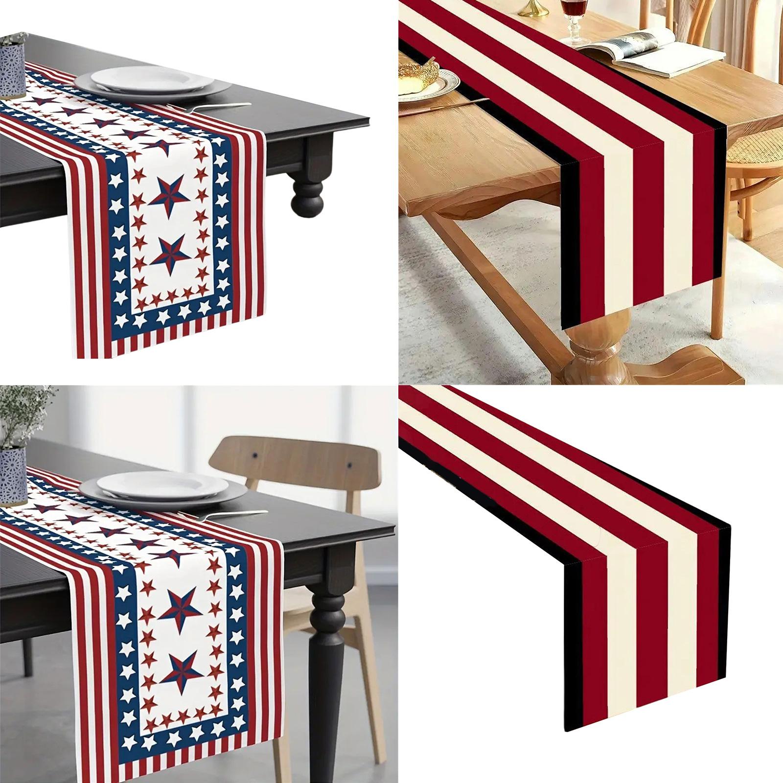 Tablecloth Independence Day Table Runner Slip-Proof Linen Fabric Vintage Table Cloth for Dining and Placemat 3
Tablecloth Independence Day Table Runner Slip-Proof Linen Fabric Vintage Table Cloth for Dining and Placemat 3