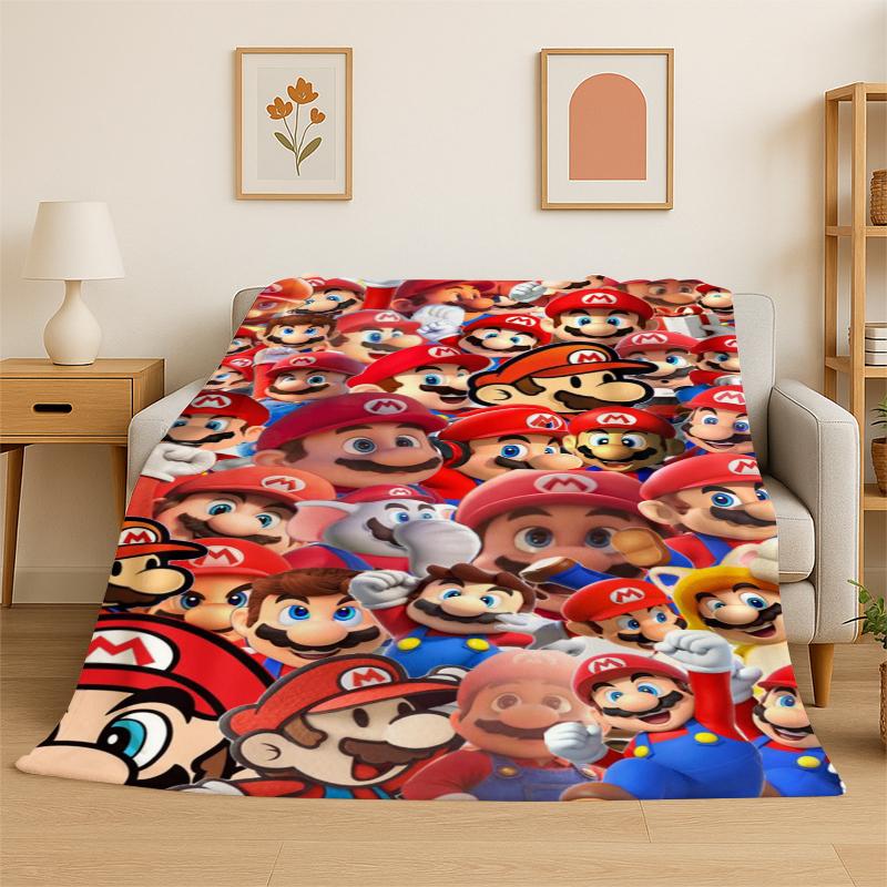 Cartoon M-Mario Bros Game Flannel Blanket Soft Warm Throw Blanket for Bedroom Living Room Bed Travel Camping Picnic Gift Kids 75x90cm
Cartoon M-Mario Bros Game Flannel Blanket Soft Warm Throw Blanket for Bedroom Living Room Bed Travel Camping Picnic Gift Kids 75x90cm