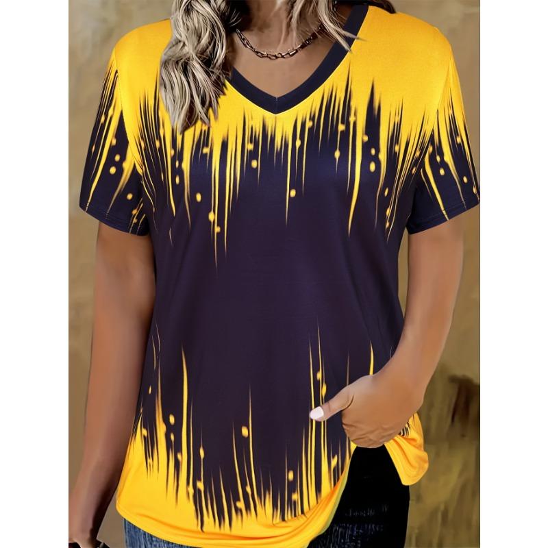 T-shirt women s summer casual elegant v-neck short-sleeved gradient top loose casual wear ladies T-shirt Y2K 8XL
T-shirt women s summer casual elegant v-neck short-sleeved gradient top loose casual wear ladies T-shirt Y2K 8XL