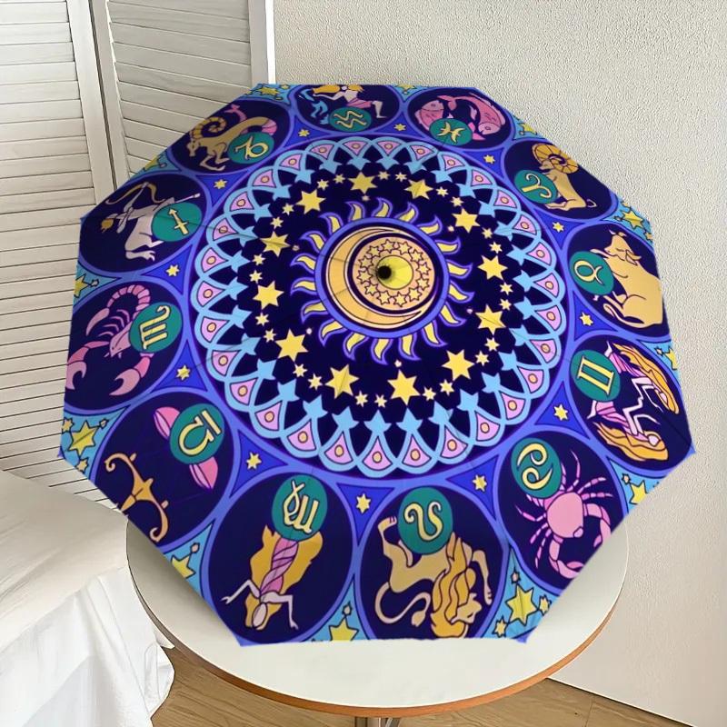 1pc Astrology Zodiac Mandala Design Umbrella with Plastic Handle,Suitable for All Seasons Home Travel Outdoor UmbrellaDD924
1pc Astrology Zodiac Mandala Design Umbrella with Plastic Handle,Suitable for All Seasons Home Travel Outdoor UmbrellaDD924
