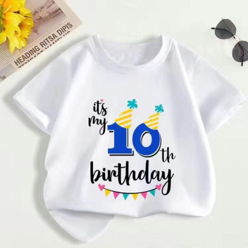 Summer Children s First Birthday Number T-shirt, Fashionable Short-sleeved Top for Boys and Girls 160
Summer Children s First Birthday Number T-shirt, Fashionable Short-sleeved Top for Boys and Girls 160