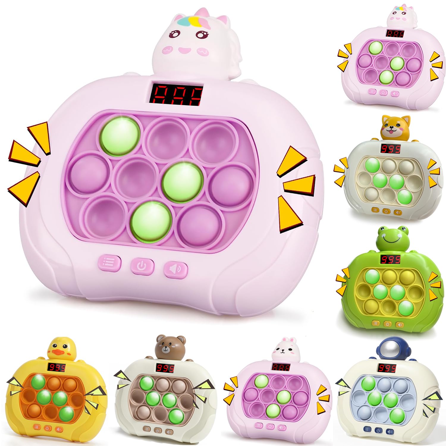 TENGEE Push Pop Game Electric Educational Toy Unicorn 6 Modes 999+ Levels Stress Relief for Boys and Girls Age 5-7 Kids Birthday Gift
TENGEE Push Pop Game Electric Educational Toy Unicorn 6 Modes 999+ Levels Stress Relief for Boys and Girls Age 5-7 Kids Birthday Gift