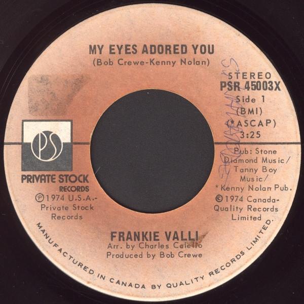 7-дюймовая пластинка FRANKIE VALLI - My Eyes Adored You / Watch Where Yo PSR45003X Private Stock 1974 Канада Соул/Фанк Б/У
7-дюймовая пластинка FRANKIE VALLI - My Eyes Adored You / Watch Where Yo PSR45003X Private Stock 1974 Канада Соул/Фанк Б/У