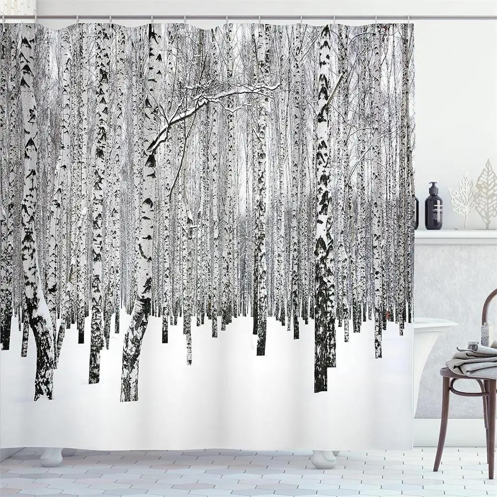 Winter Shower Curtain Forest Birch Trees Cedar Snow Scene Nature Landscape Wall Hanging Cloth Bathroom Curtains Decor With Hooks W60H190(CM)-1 Pcs
Winter Shower Curtain Forest Birch Trees Cedar Snow Scene Nature Landscape Wall Hanging Cloth Bathroom Curtains Decor With Hooks W60H190(CM)-1 Pcs