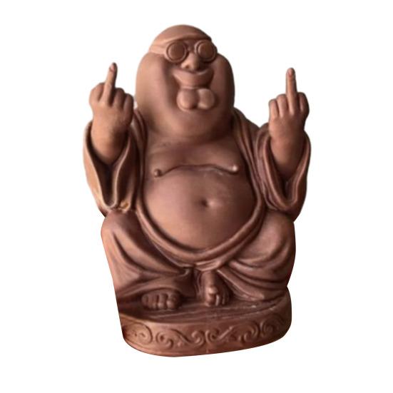 Middle Finger Buddha Statue Funny Smiling Peter Resin Buddha Figurine Desktop Buddha Ornament Gag Gift for Friends Family A
Middle Finger Buddha Statue Funny Smiling Peter Resin Buddha Figurine Desktop Buddha Ornament Gag Gift for Friends Family A
