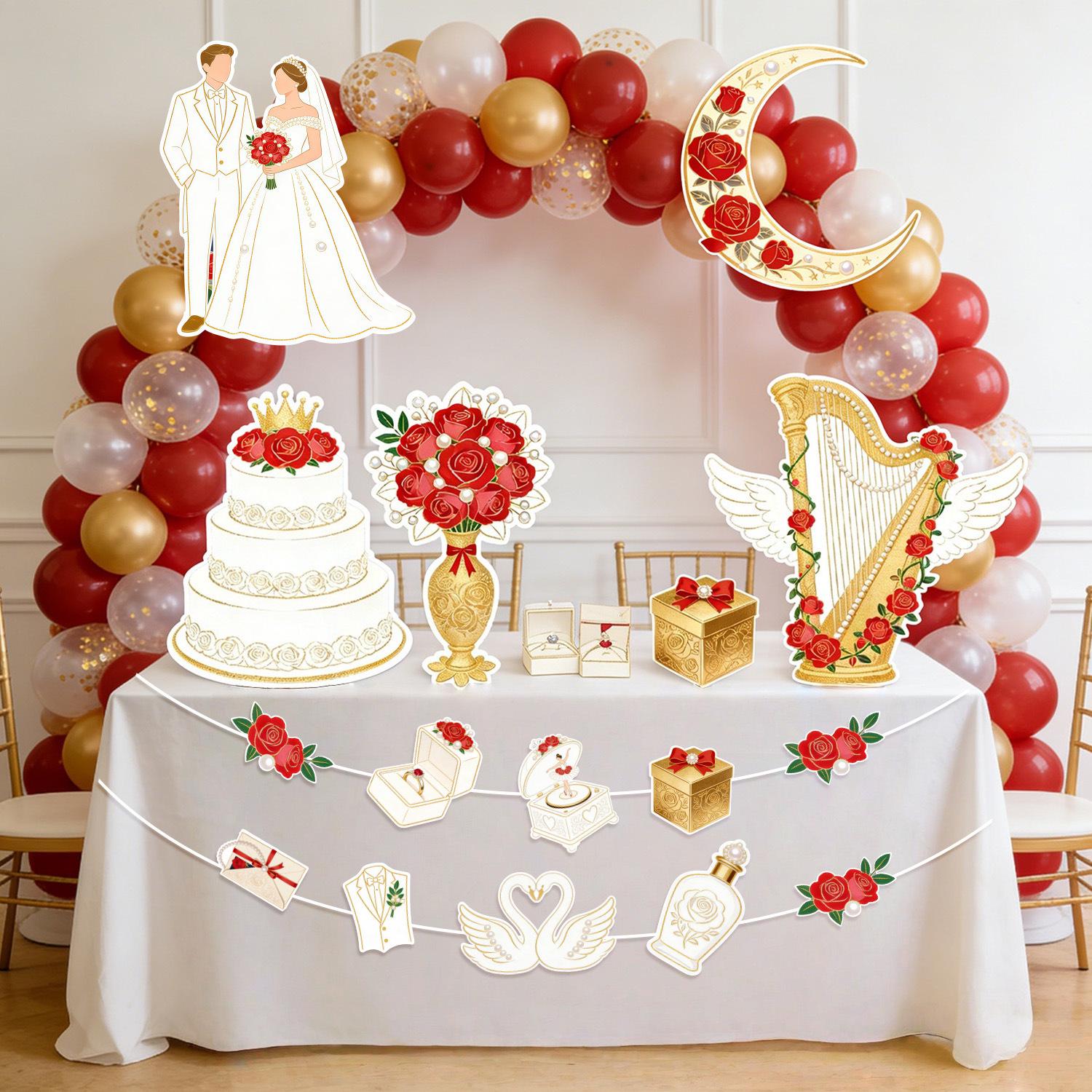 Cross-border Wedding Scene KT Board Confession Atmosphere Decoration Set
Cross-border Wedding Scene KT Board Confession Atmosphere Decoration Set