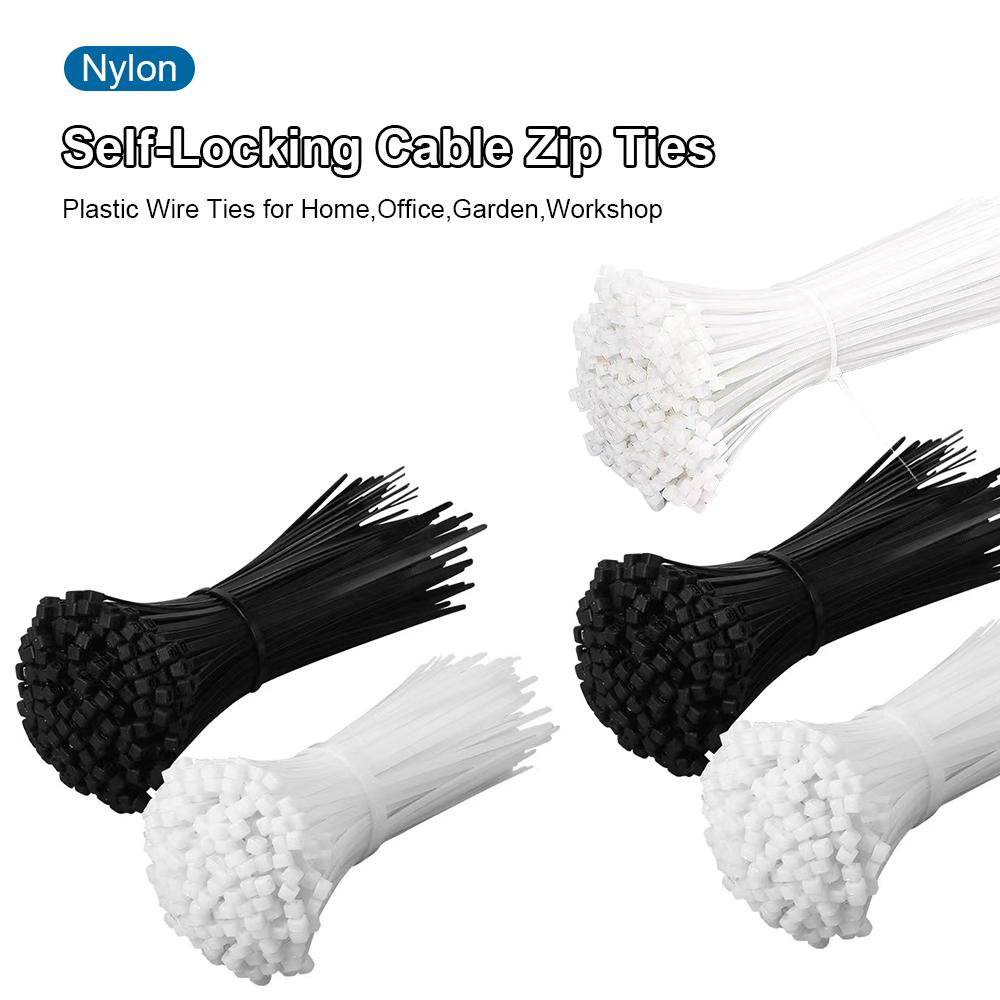 100-1000pcs Self-locking Nylon Cable Zip Ties Organizer 200mm 400mm 500mm Black White Plastic Zip Tie Wrap Strap for Car Fenders (black,3x100mm 1000pcs)
100-1000pcs Self-locking Nylon Cable Zip Ties Organizer 200mm 400mm 500mm Black White Plastic Zip Tie Wrap Strap for Car Fenders (black,3x100mm 1000pcs)