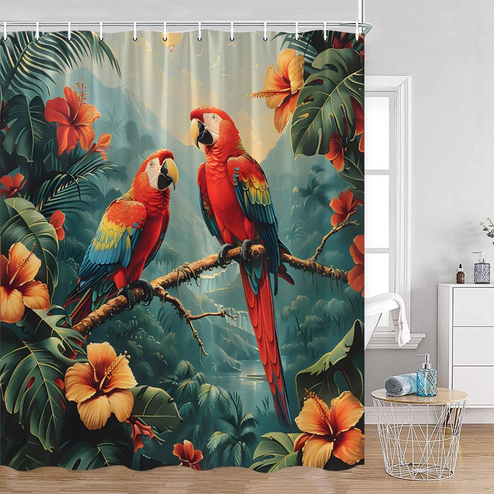 Birds Shower Curtains Parrot Hummingbird Cute Animals Tropical Leaves Spring Bathroom Curtain Polyetser Home Decoration For Bath W60H190(CM)-1 Pcs
Birds Shower Curtains Parrot Hummingbird Cute Animals Tropical Leaves Spring Bathroom Curtain Polyetser Home Decoration For Bath W60H190(CM)-1 Pcs