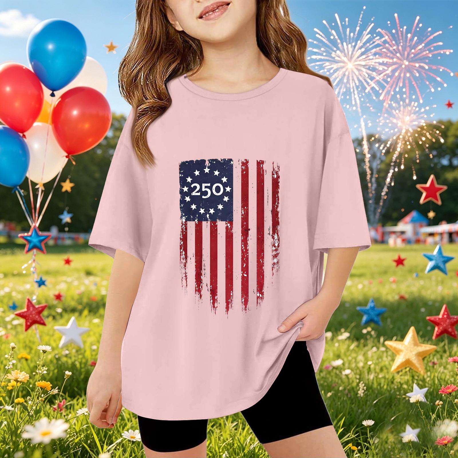 Kids Short Sleeve T Shirt 250th Independence Day Print Top Casual Fit Comfortable Cotton Blend Fabric Soft Texture 120 розовый
Kids Short Sleeve T Shirt 250th Independence Day Print Top Casual Fit Comfortable Cotton Blend Fabric Soft Texture 120 розовый