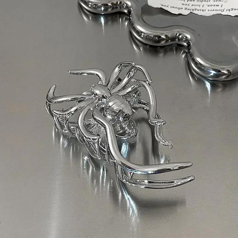 Fashion Women Silver Metal Spider Large Grab Clip Female Trendy Cool Personality Shark Clip Back Spoon Pan Hair Clip Hair Grab C
Fashion Women Silver Metal Spider Large Grab Clip Female Trendy Cool Personality Shark Clip Back Spoon Pan Hair Clip Hair Grab C