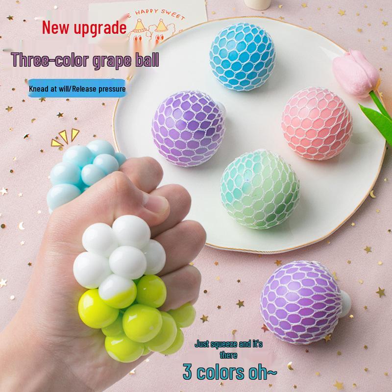 Tricolor Mesh Grape Squeeze Toy for Stress Relief 1 Piece Color-Changing Grape Ball Series
Tricolor Mesh Grape Squeeze Toy for Stress Relief 1 Piece Color-Changing Grape Ball Series