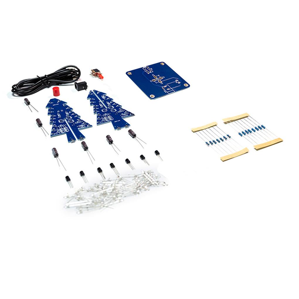 Светодиодная трехмерная 3D красочная рождественская елка DIY Kit Комплект для создания мигающих световых схем Электронные забавные подарки Набор для практики пайки 0.6M
Светодиодная трехмерная 3D красочная рождественская елка DIY Kit Комплект для создания мигающих световых схем Электронные забавные подарки Набор для практики пайки 0.6M
