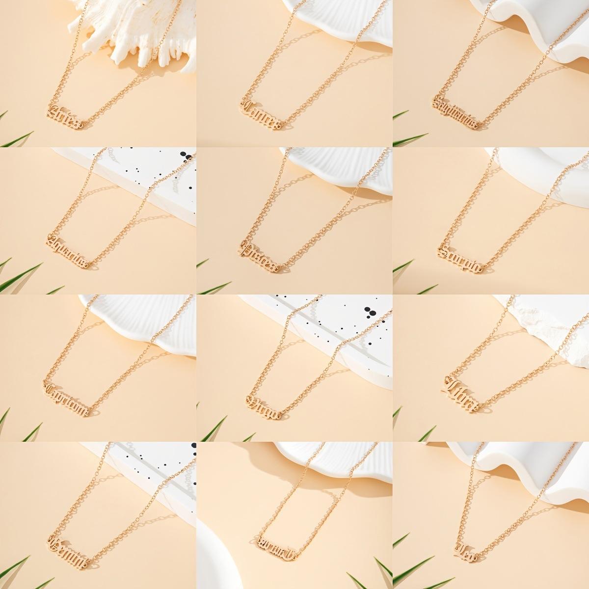 1 set of 12 stylish and simple stainless steel metal gold-plated twelve constellation sexy beach necklaces помаранчевий
1 set of 12 stylish and simple stainless steel metal gold-plated twelve constellation sexy beach necklaces помаранчевий