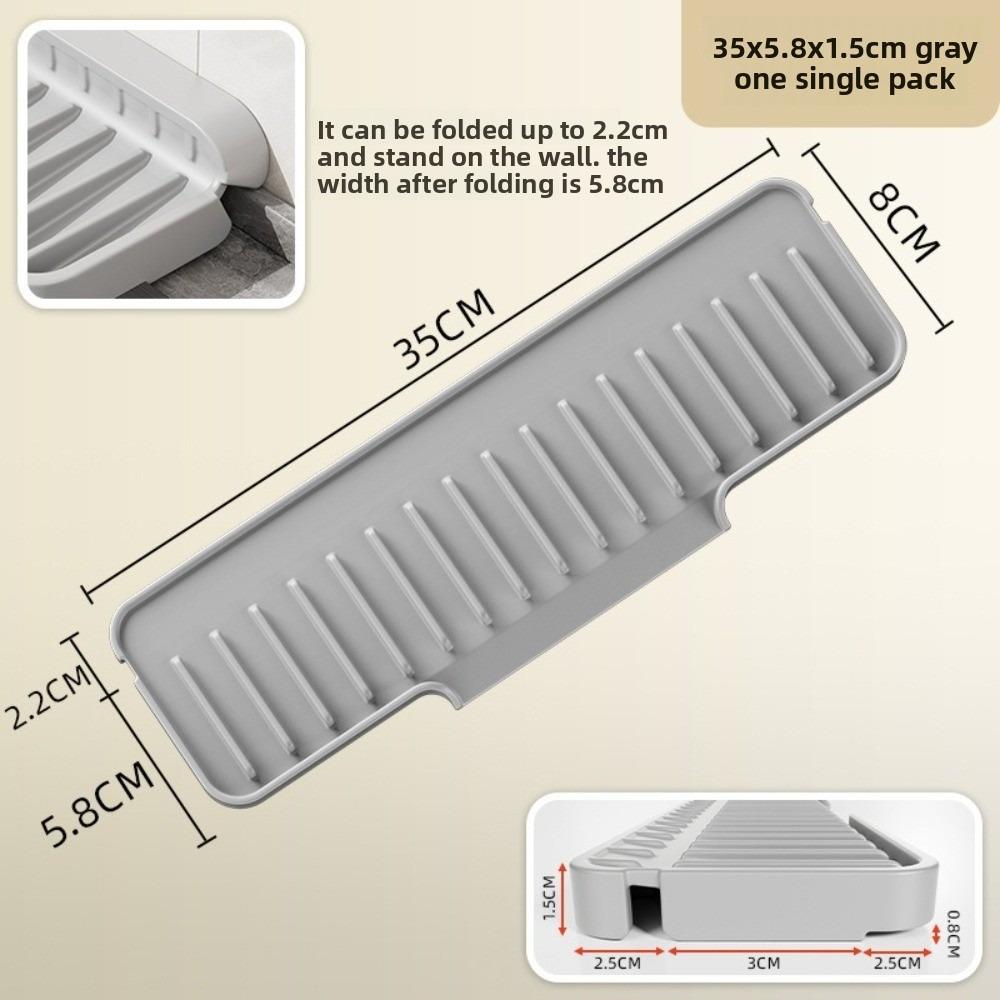 Slope Sink Drain Pad Narrow Edge Silicone Sink Water Absorbent Tray Splash-proof Anti-slip Kitchen Sink Tea Cup Holder Kitchen
Slope Sink Drain Pad Narrow Edge Silicone Sink Water Absorbent Tray Splash-proof Anti-slip Kitchen Sink Tea Cup Holder Kitchen