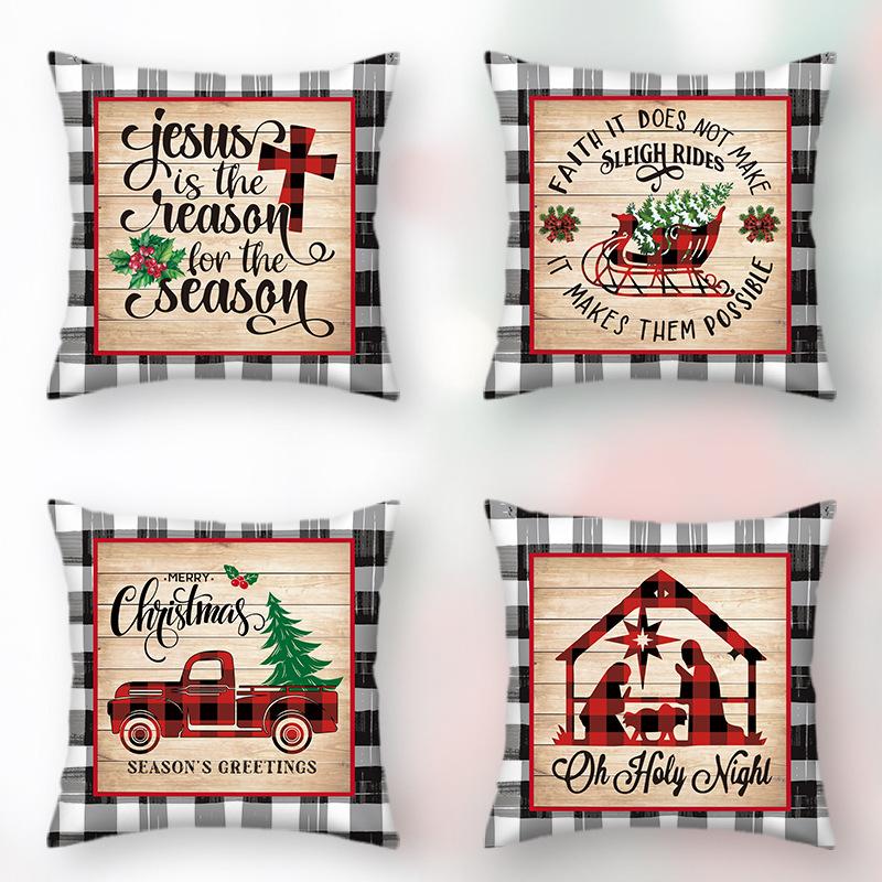 Christmas and New Year Atmosphere Plaid Print Pillowcase Sofa Office Bedroom Pillow Cushion Head Back Cushion 45*45cm
Christmas and New Year Atmosphere Plaid Print Pillowcase Sofa Office Bedroom Pillow Cushion Head Back Cushion 45*45cm