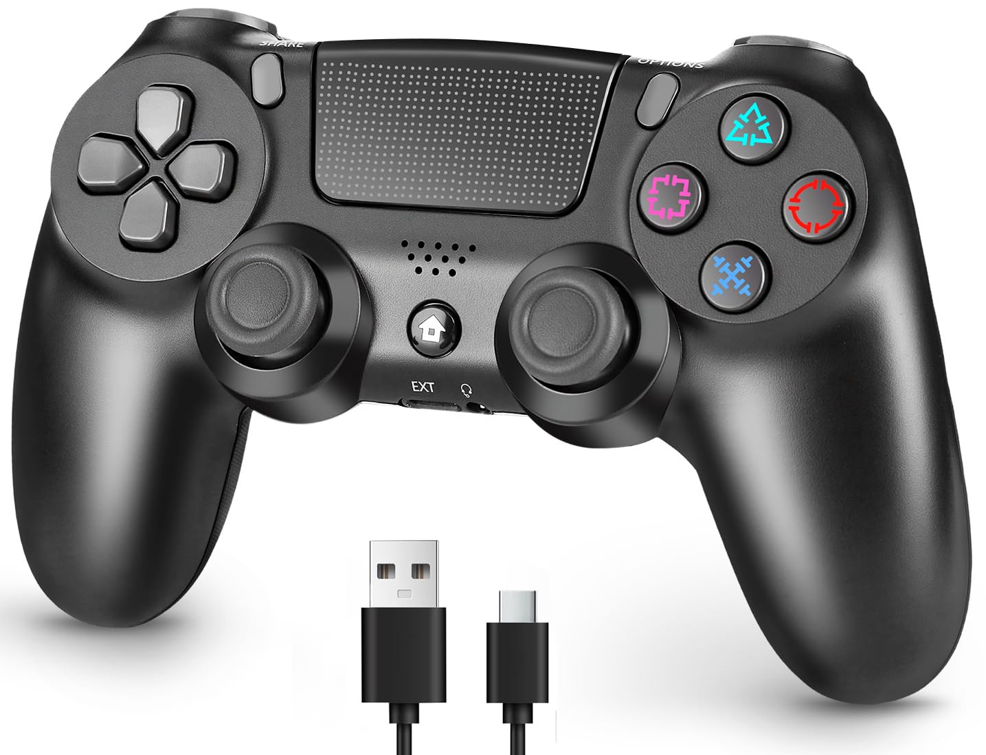 PS4 Controller Updated PS4 Controller PC Turbo Fire Gyro Dual Bluetooth Stable 1000mAh Fast 16 Hours of Continuous Ergonomic Comfortable to Earphone чорний
PS4 Controller Updated PS4 Controller PC Turbo Fire Gyro Dual Bluetooth Stable 1000mAh Fast 16 Hours of Continuous Ergonomic Comfortable to Earphone чорний
