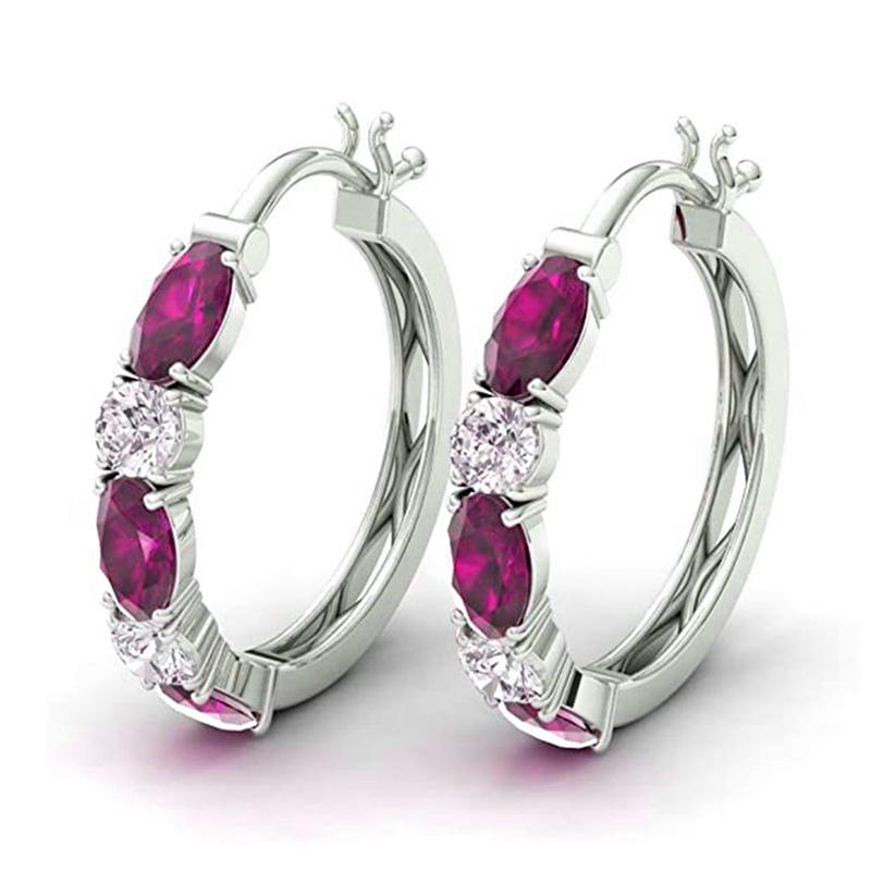 Huitan Exquisite Blue/White Cubic Zirconia Hoop Earrings Daily Wearable Earrings for Women Fashion Versatile Ladies Zircon Hot
Huitan Exquisite Blue/White Cubic Zirconia Hoop Earrings Daily Wearable Earrings for Women Fashion Versatile Ladies Zircon Hot
