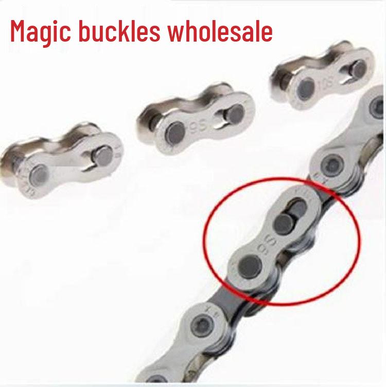 Quick Release Magic Buckle for 6-11 Speed Mountain Bike Chains 6-8 Speed Universal Silver
Quick Release Magic Buckle for 6-11 Speed Mountain Bike Chains 6-8 Speed Universal Silver
