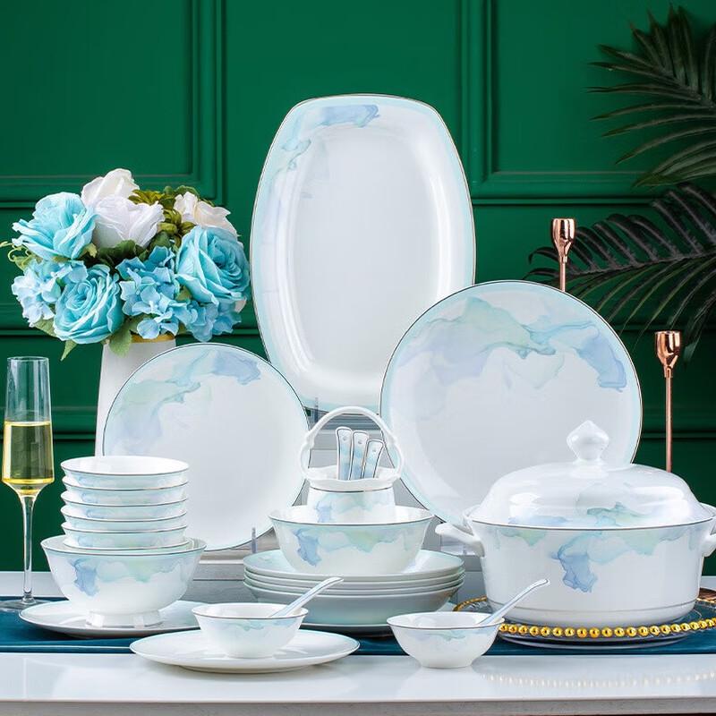 Jingdezhen Rainbow Cloud Peak Ceramic Dinnerware Set 60-Piece Deluxe Set with Casserole
Jingdezhen Rainbow Cloud Peak Ceramic Dinnerware Set 60-Piece Deluxe Set with Casserole