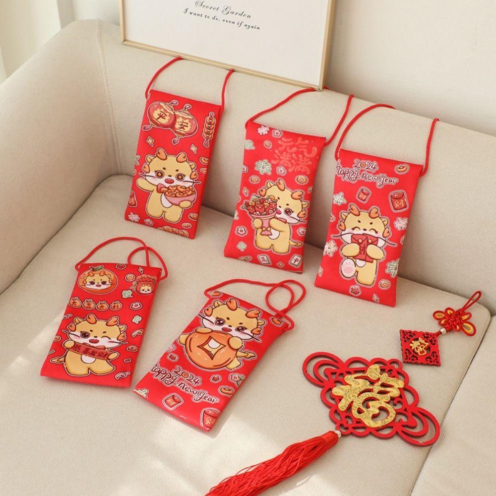 Hongbao 2024 Red Envelope Lucky Money Wallet Dragon Year Mascot Lovely Money Packing Bag Kids
Hongbao 2024 Red Envelope Lucky Money Wallet Dragon Year Mascot Lovely Money Packing Bag Kids