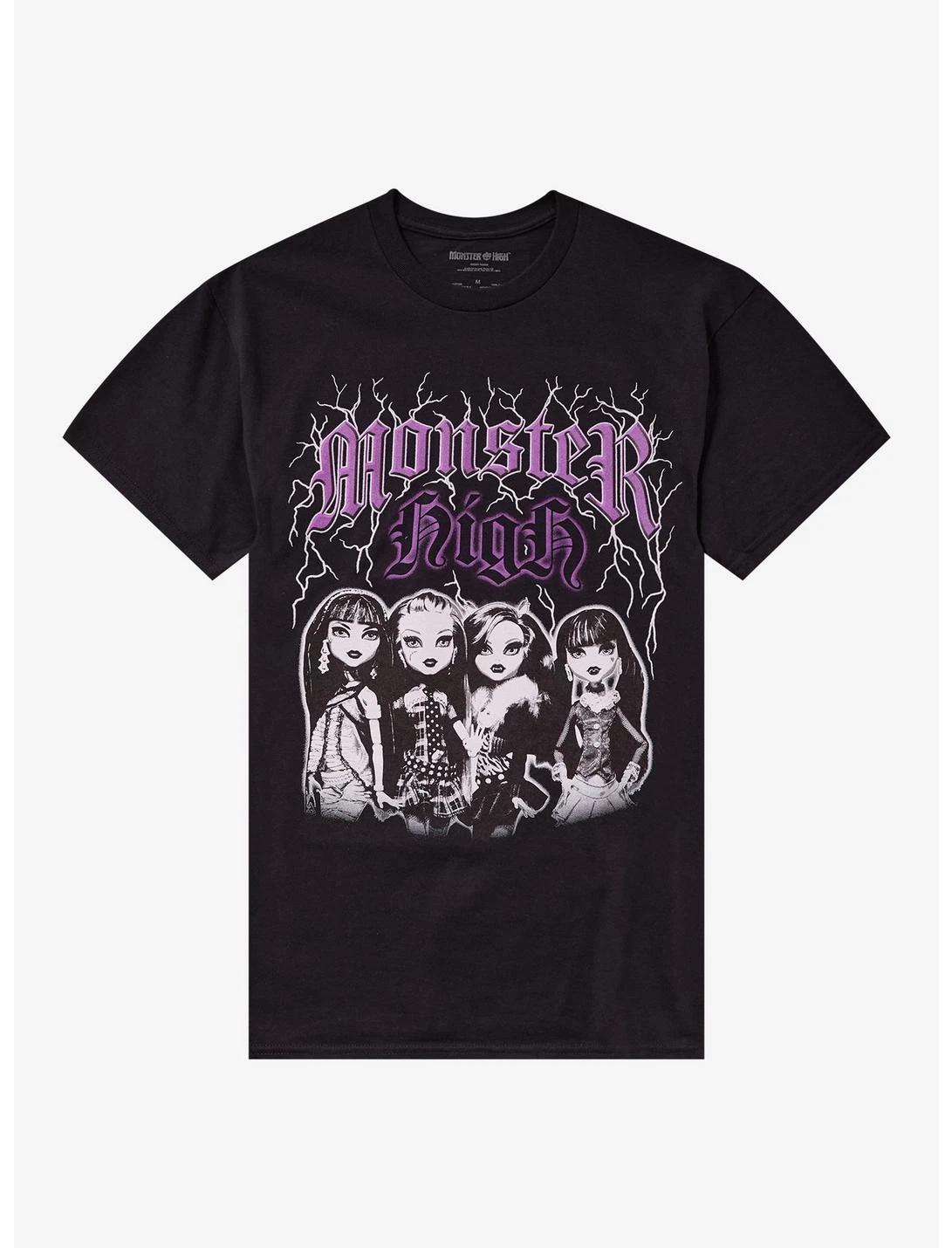 Monster High Group Lightning Print T-Shirt – Black Cotton Unisex S
Monster High Group Lightning Print T-Shirt – Black Cotton Unisex S