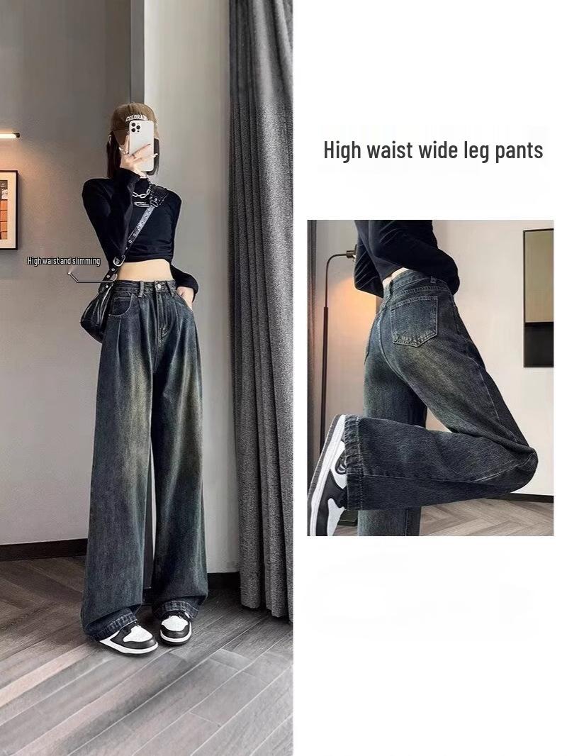 Women s American Petite High Waist Cement Gray Wide-Leg Jeans - Retro Nostalgic Loose Floor-Length Pants 4XL
Women s American Petite High Waist Cement Gray Wide-Leg Jeans - Retro Nostalgic Loose Floor-Length Pants 4XL