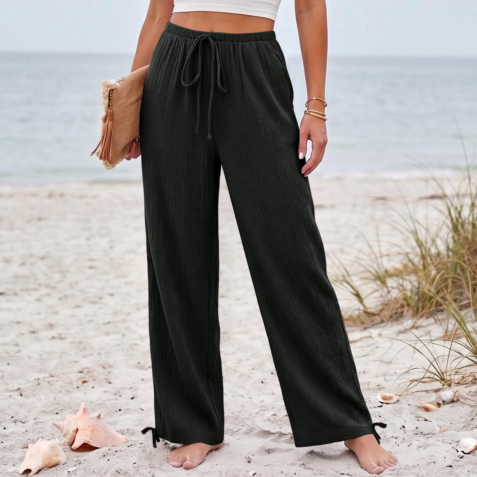 Women’s Wide Leg Casual Pants High Waist Drawstring Elastic Waistband Lightweight Loose Fit Trousers for Daily Wear XXL чёрный
Women’s Wide Leg Casual Pants High Waist Drawstring Elastic Waistband Lightweight Loose Fit Trousers for Daily Wear XXL чёрный