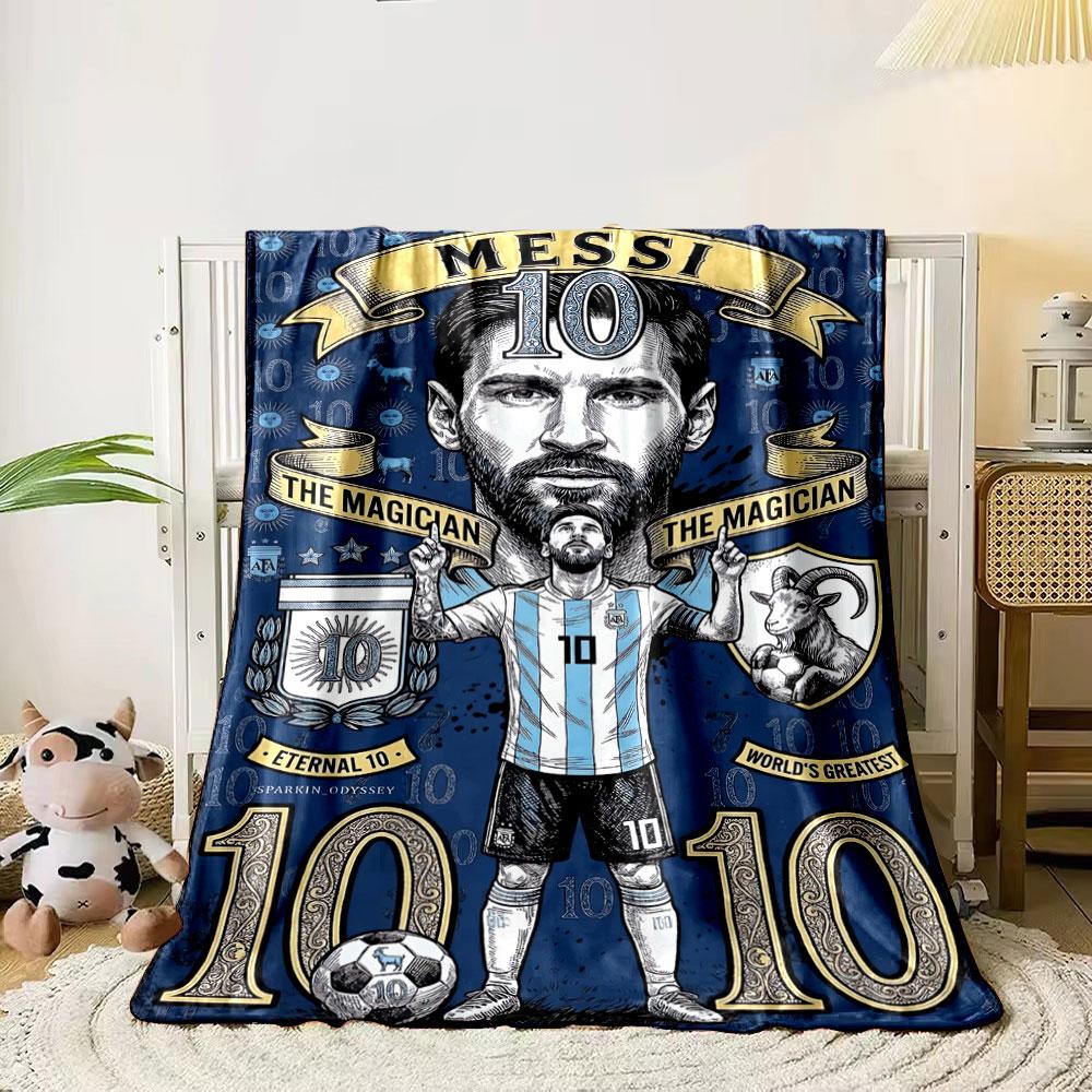 Blue-themed tribute featuring 10, goats, banners, and a footballer motif. for all seasons blanket lunch break throw gift 80cm x 120cm
Blue-themed tribute featuring 10, goats, banners, and a footballer motif. for all seasons blanket lunch break throw gift 80cm x 120cm