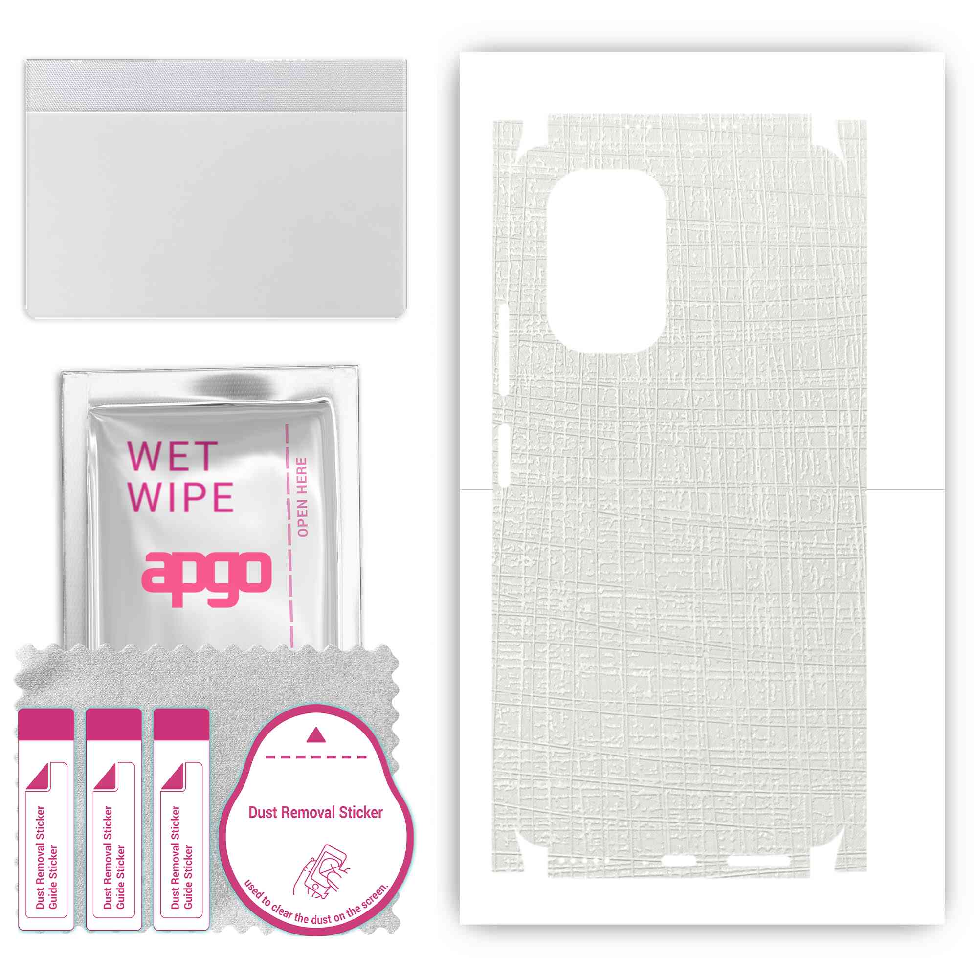 apgo Protective Skin Sticker for the back+sides compatible with Xiaomi Poco F3, Full Wrap Film, Foil, Vinyl - Pattern White Fabric
apgo Protective Skin Sticker for the back+sides compatible with Xiaomi Poco F3, Full Wrap Film, Foil, Vinyl - Pattern White Fabric