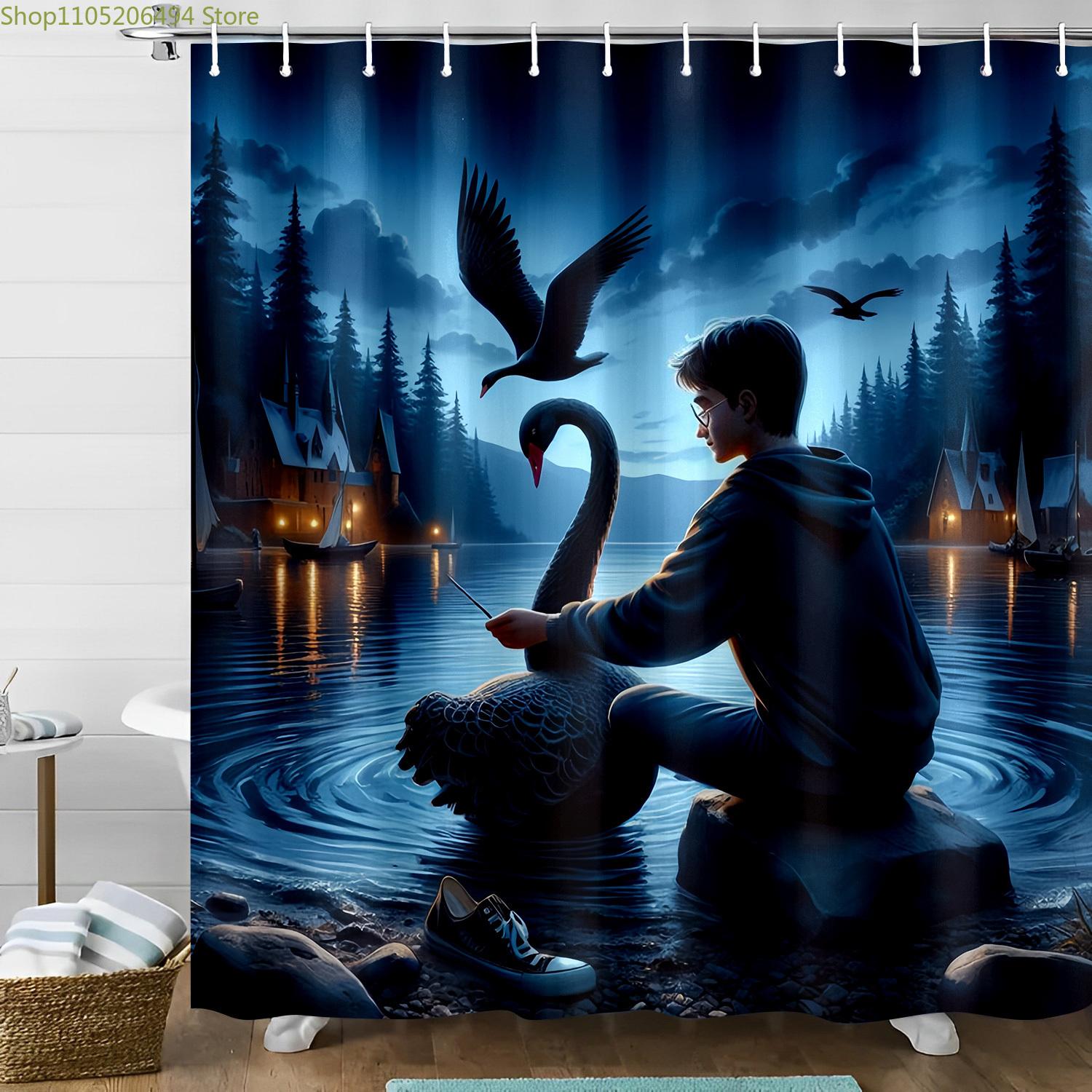 Valentine S Day Shower Curtain Inspired by Warner Bros, Featuring a Magical Wizard with a Swan on a Lake, Perfect for a Fantas 90x180cm
Valentine S Day Shower Curtain Inspired by Warner Bros, Featuring a Magical Wizard with a Swan on a Lake, Perfect for a Fantas 90x180cm
