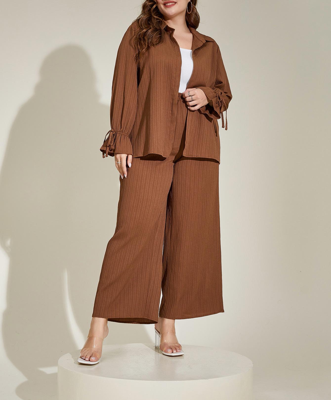 Elegant Plus Size Women s Spring/Fall Loose Wide-Leg Pants Suit - Two-Piece Set 2XL коричневый/кофейный
Elegant Plus Size Women s Spring/Fall Loose Wide-Leg Pants Suit - Two-Piece Set 2XL коричневый/кофейный