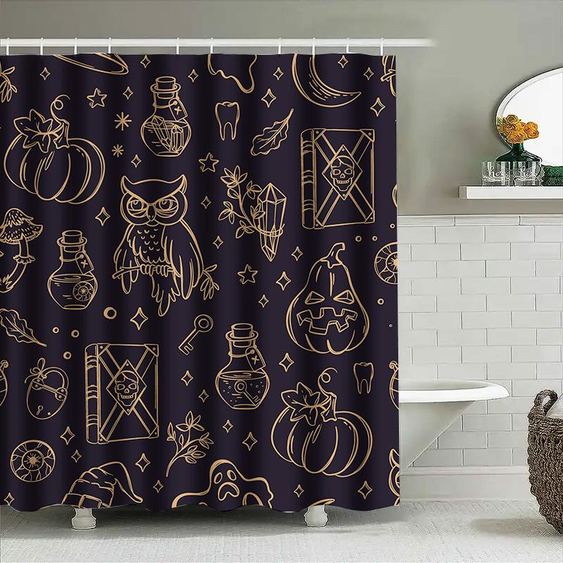 Tuniu Black Witch Halloween Shower Curtain Spooky Skull Moon Potion & Stars Pattern W60H190(CM)-1 Pcs
Tuniu Black Witch Halloween Shower Curtain Spooky Skull Moon Potion & Stars Pattern W60H190(CM)-1 Pcs