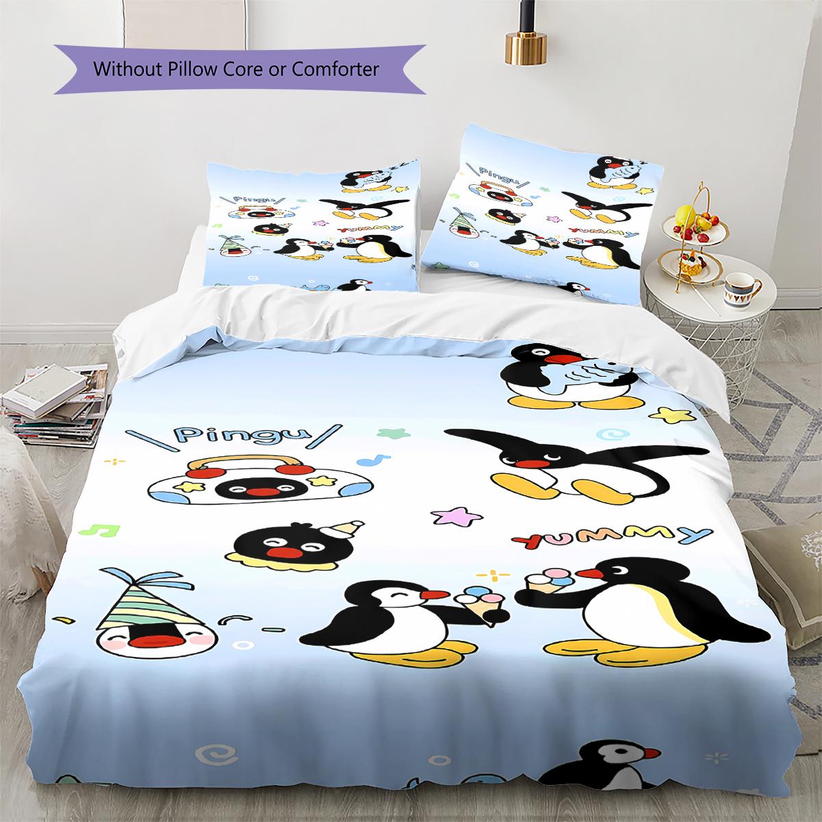 PINGU Pattern Bedding,Quilt Set Quilt Cover Pillowcase Home Birthday Gift (1 * duvet cover + 2 * pillowcase, without core) 135x200cm
PINGU Pattern Bedding,Quilt Set Quilt Cover Pillowcase Home Birthday Gift (1 * duvet cover + 2 * pillowcase, without core) 135x200cm