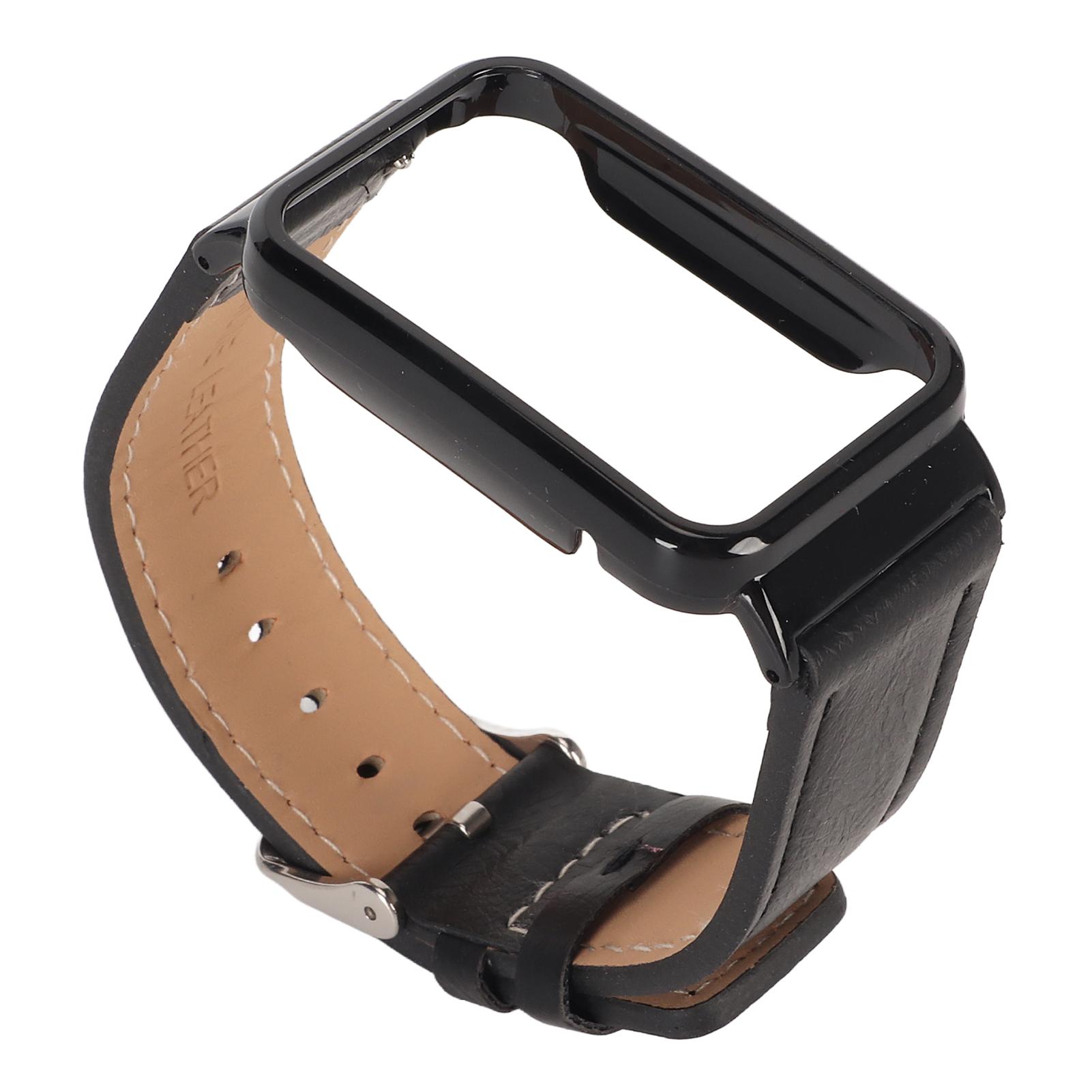 Ремешок для часов из искусственной кожи, водонепроницаемый сменный браслет для часов с черным корпусом из нержавеющей стали для Mi Band 7 Pro
Ремешок для часов из искусственной кожи, водонепроницаемый сменный браслет для часов с черным корпусом из нержавеющей стали для Mi Band 7 Pro