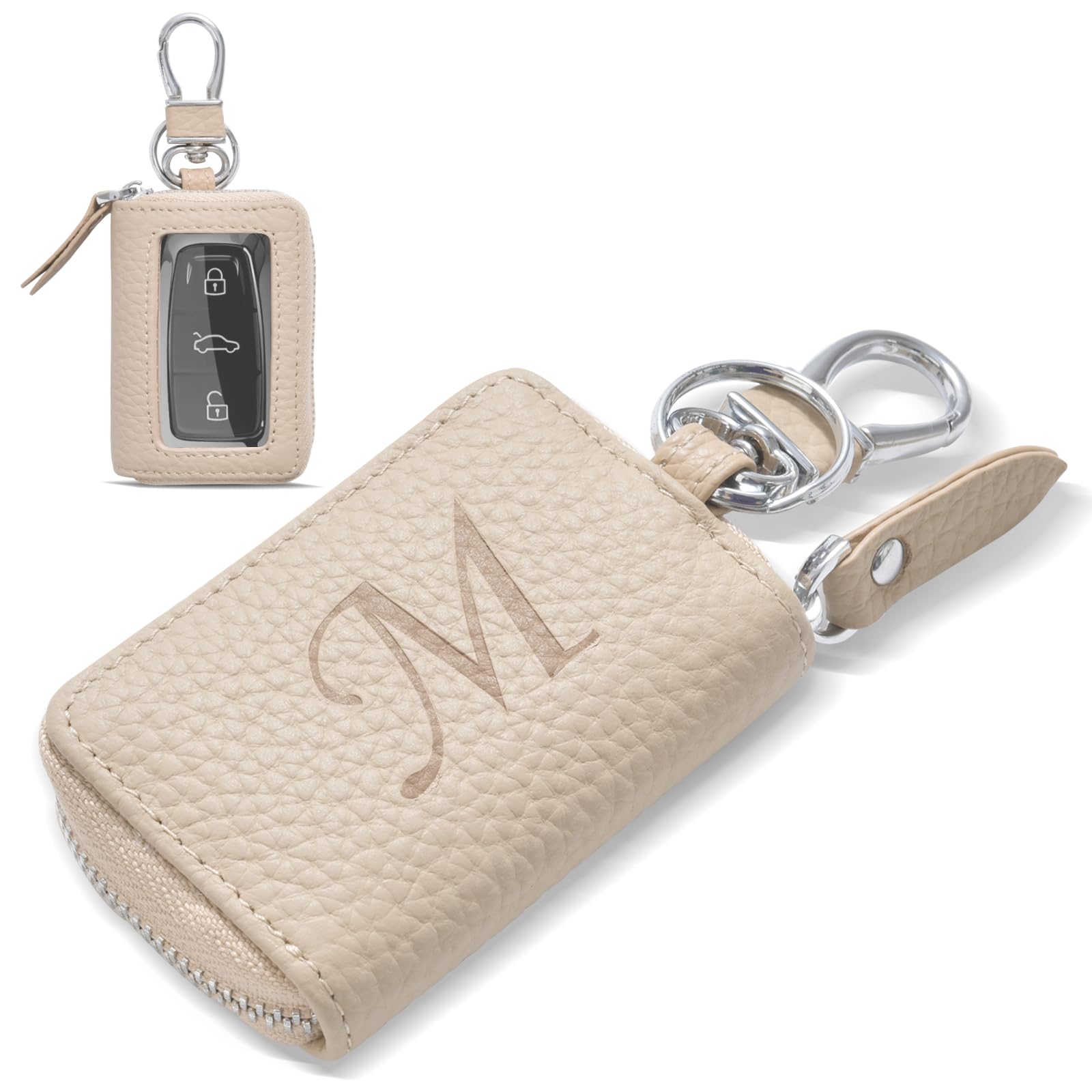 TNScart Key Case for Men and Microfiber Leather with Transparent Smart Key Initial Key Car Key Case with Zipper and Carabiner Women, Window,
TNScart Key Case for Men and Microfiber Leather with Transparent Smart Key Initial Key Car Key Case with Zipper and Carabiner Women, Window,