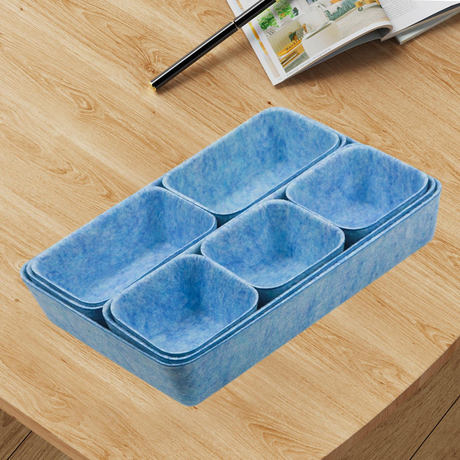 8 Pieces Drawer Organizer Tray Felt Storage Bin Desk Divider Container for Makeup Jewelry Stationery синій
8 Pieces Drawer Organizer Tray Felt Storage Bin Desk Divider Container for Makeup Jewelry Stationery синій
