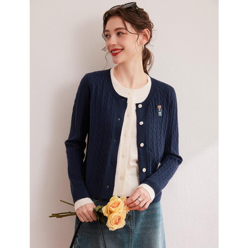 Bailuyu Women s Colorblock Faux Two-Piece Cable Knit Cardigan S
Bailuyu Women s Colorblock Faux Two-Piece Cable Knit Cardigan S