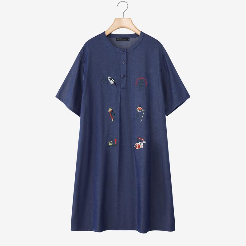 ZANZEA Elegant Women Casual Short Sleeve Embroidery Straight Tunic Dress 5XL темно-синий
ZANZEA Elegant Women Casual Short Sleeve Embroidery Straight Tunic Dress 5XL темно-синий