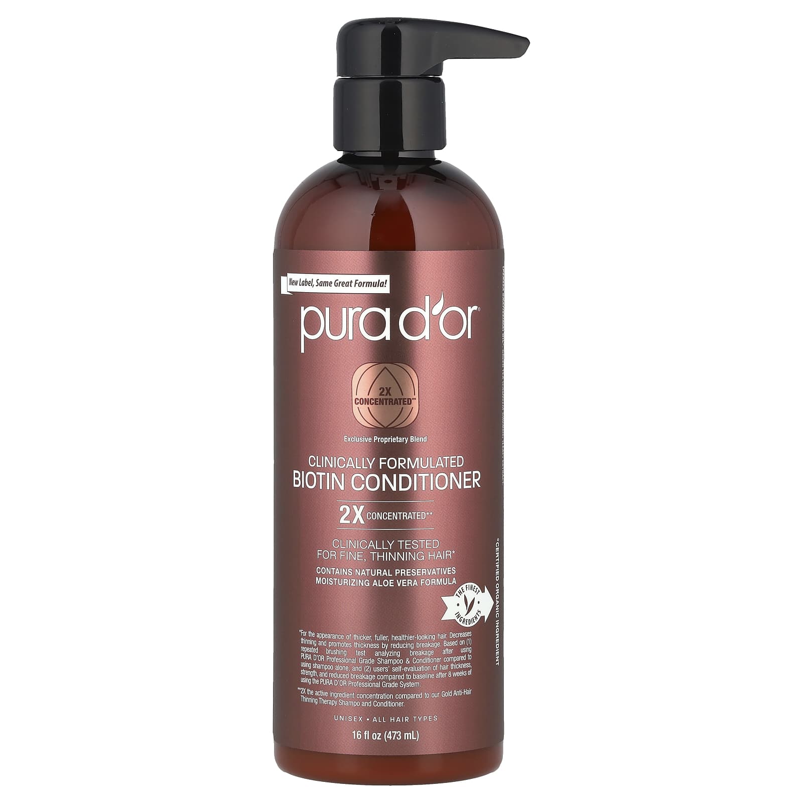 Pura D Or, Clinically Tested Formula Biotin Conditioner, All Hair Types, 473 Ml (16 Fl Oz)
Pura D Or, Clinically Tested Formula Biotin Conditioner, All Hair Types, 473 Ml (16 Fl Oz)