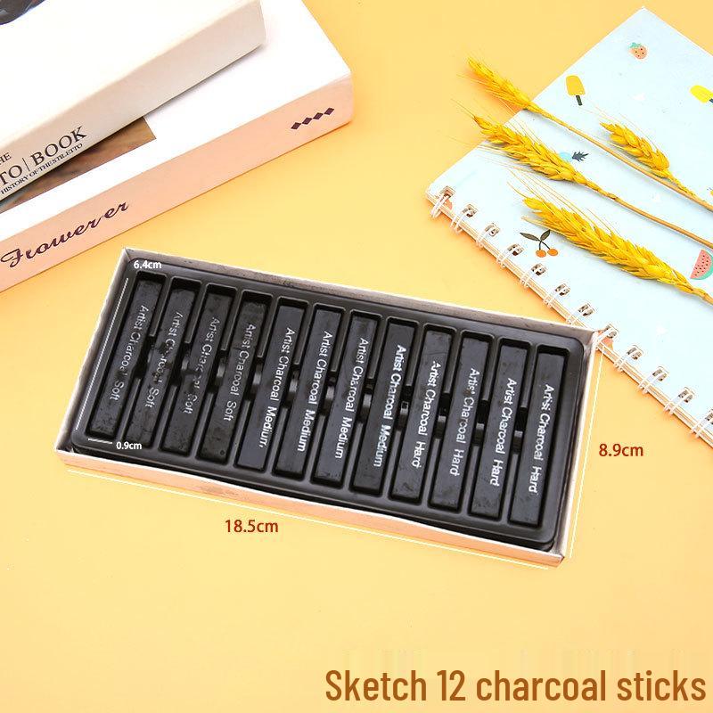 Special Edition 12-Color Pastel Sticks & 12 Black Charcoal Art Tools Set Boxed Set
Special Edition 12-Color Pastel Sticks & 12 Black Charcoal Art Tools Set Boxed Set